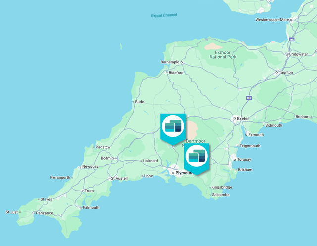 Devon & Cornwall Map