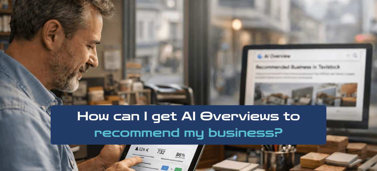 A local business owner looks at his business being recommended by ai overview on Gemini